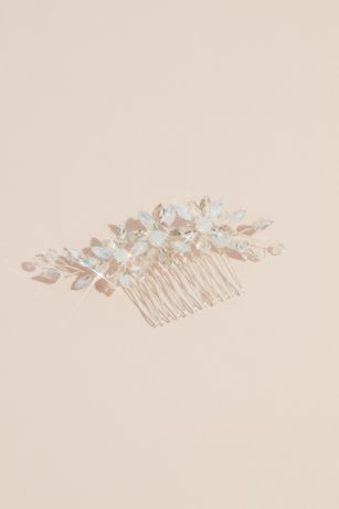 Picture of Crystal and Opal Flower Trio Comb