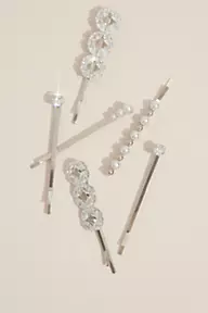 Red Rhinestone Hair Pins, Wedding Accessories, Bridal Hair Pieces