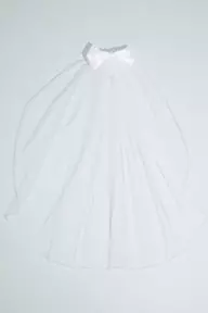 David's Bridal Tulle Communion Veil with Bow