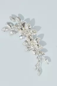 David's Bridal Floral Crystal Spray Hair Clip