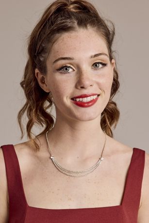 Picture of Tiered Rhinestone Back Drop Necklace