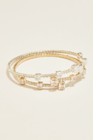 Picture of Cubic Zirconia Duo Cuff Bracelet Set