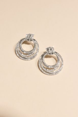 Picture of Pave Rhinestone Layered Hoops
