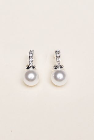 Picture of Pave Pearl Drop Earrings