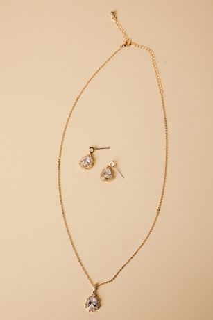 Picture of Pear-Shaped Cubic Zirconia Jewelry Set