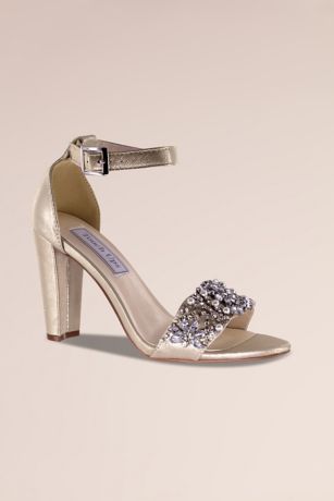 Picture of Chunky Heel Sandals with Jeweled Vamp