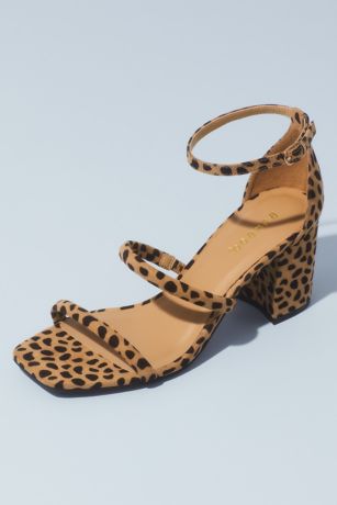 animal print shoes block heel