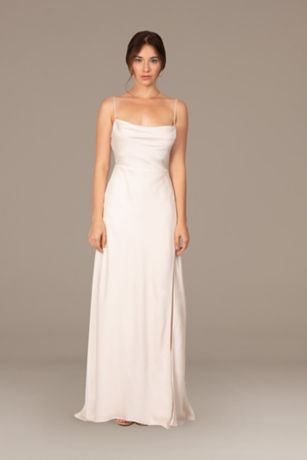 Long Ballgown Spaghetti Strap Dress - Fame and Partners