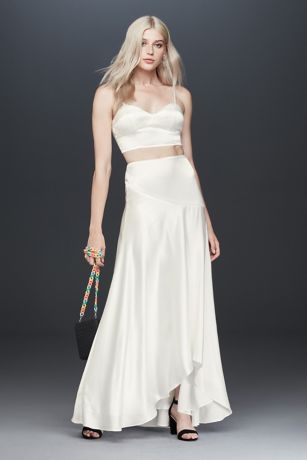 slinky satin wedding dress