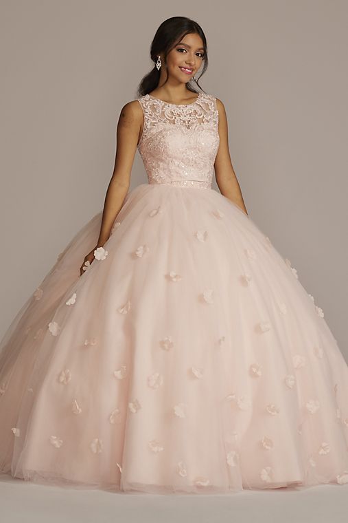 Fifteen Roses 3-Piece Convertible Quince Dress with Heart Back
