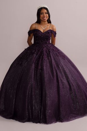dark purple quinceanera dresses