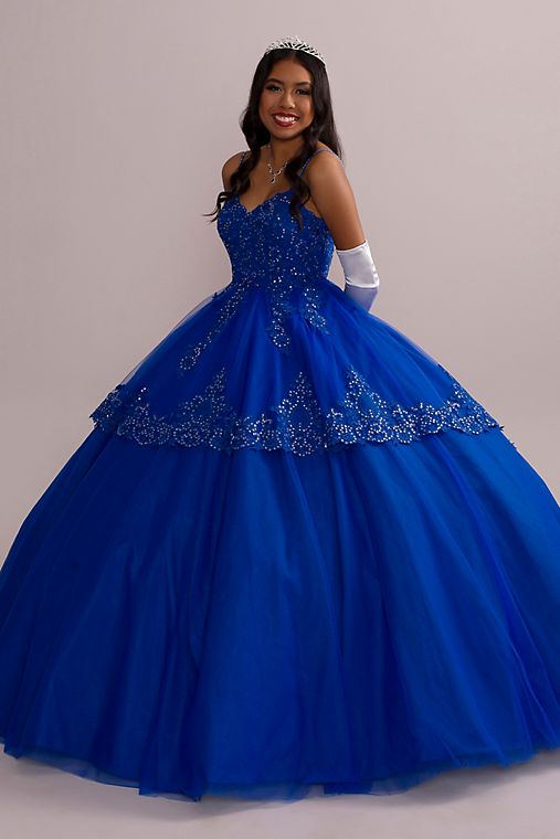 Fifteen Roses Corded Lace Quince Ball Gown with Bolero