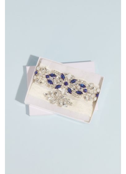 Crystal Embellished Lace Garter Set - Wedding Gifts & Decorations