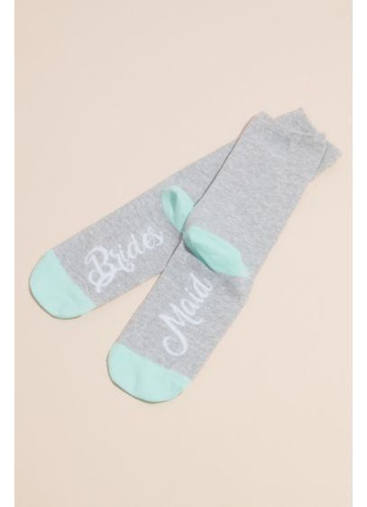 Grey (Bridesmaid Script Crew Socks)