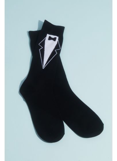 No Cold Feet Groom Socks with Tie Detail - No cold feet today! Keep the groom's toes