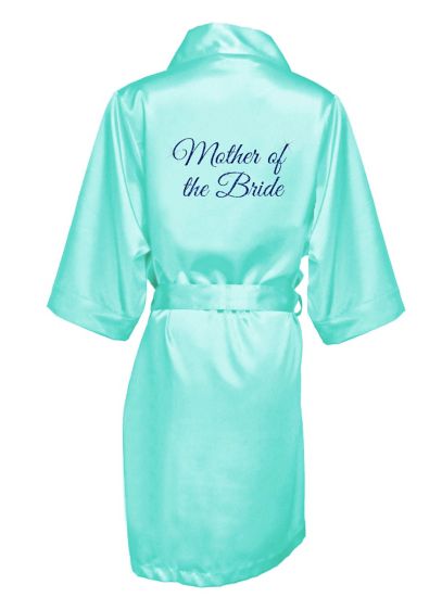Glitter Print Mother of the Bride Satin Robe - Wedding Gifts & Decorations