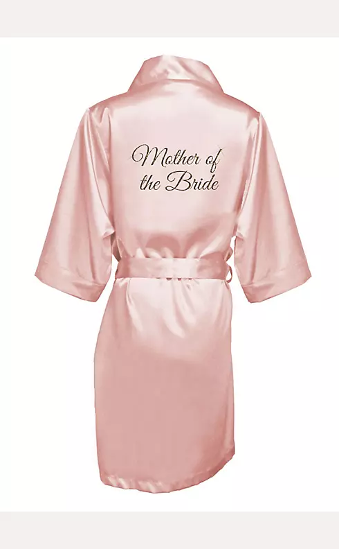 Glitter Print Mother of the Bride Satin Robe Image 1