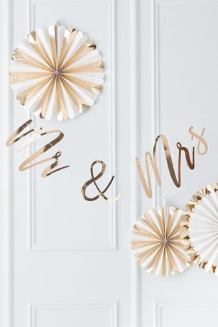 Gold Mr And Mrs Wedding Banner David S Bridal