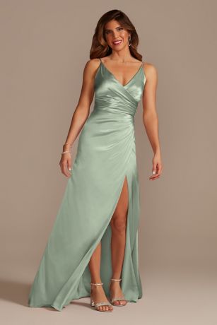 Picture of Charmeuse Draped Strappy Dress
