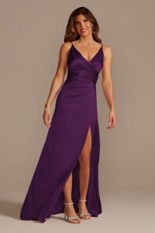 Picture of Charmeuse Draped Strappy Dress