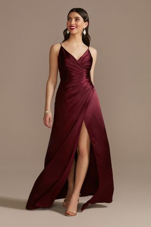 Maroon Bridesmaids Dresses Country