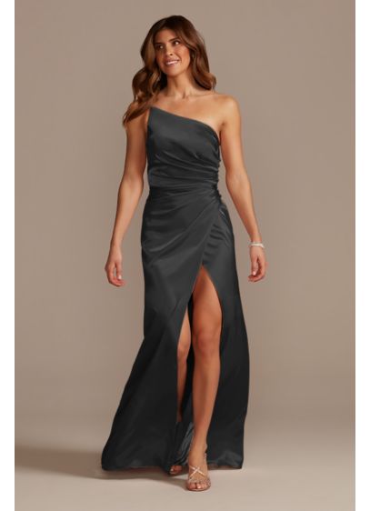 Charmeuse Draped One-Shoulder Bridesmaid Dress - A luxe style with gorgeous details, this sexy