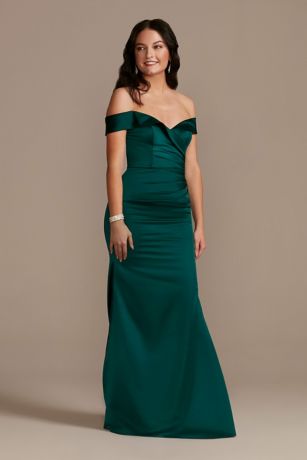 Picture of Satin Off-the-Shoulder Mermaid Dress