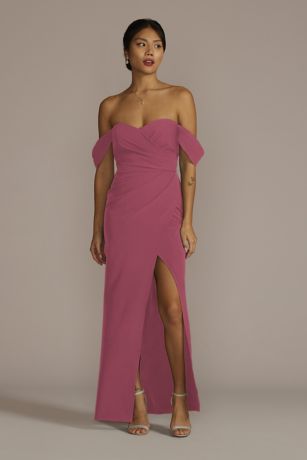 Picture of Stretch Crepe Off-the-Shoulder Dress