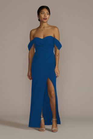 Picture of Stretch Crepe Off-the-Shoulder Dress