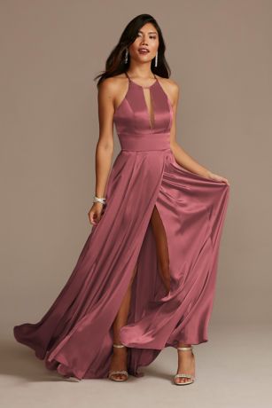 Picture of Charmeuse Keyhole Crisscross Back Dress