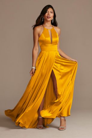 and mustard dress