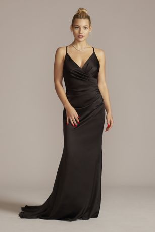 Picture of Satin Spaghetti Strap Mermaid Dress