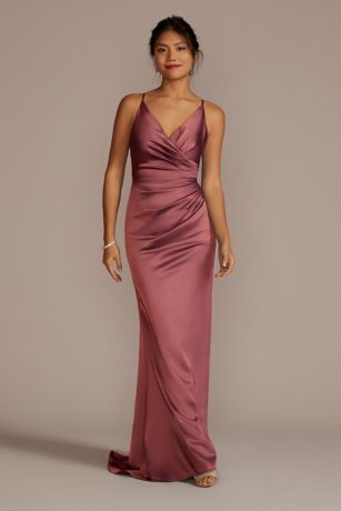 Picture of Satin Spaghetti Strap Mermaid Dress