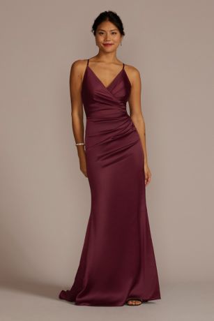 Picture of Satin Spaghetti Strap Mermaid Dress