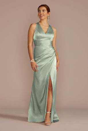 Picture of Charmeuse Dress with Crisscross Back