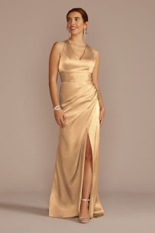 Picture of Charmeuse Dress with Crisscross Back