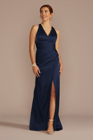 Picture of Charmeuse Dress with Crisscross Back