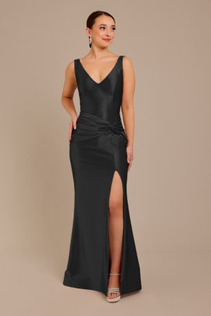 Picture of Sculpting Satin Tank Knot Dress
