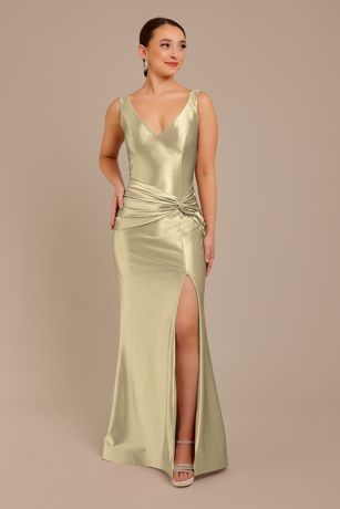 Picture of Sculpting Satin Tank Knot Dress