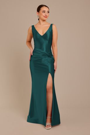 Picture of Sculpting Satin Tank Knot Dress