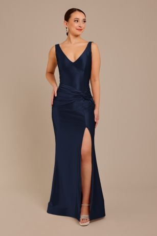 Picture of Sculpting Satin Tank Knot Dress
