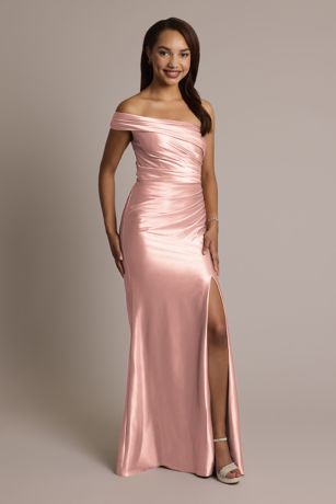 Picture of Sculpting Satin Ruched Sheath Dress