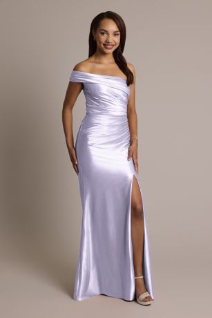 Picture of Sculpting Satin Ruched Sheath Dress