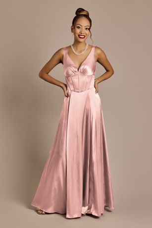 Picture of Charmeuse Corset Bodice Tank Dress