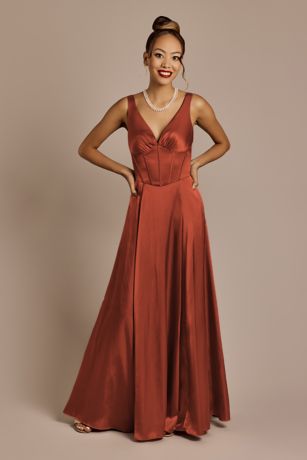 Picture of Charmeuse Corset Bodice Tank Dress