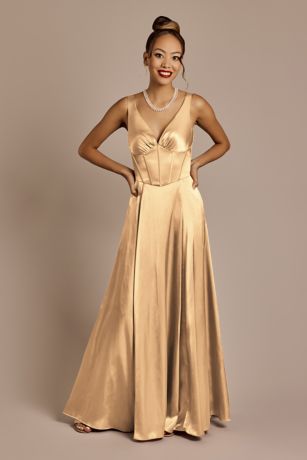 Picture of Charmeuse Corset Bodice Tank Dress