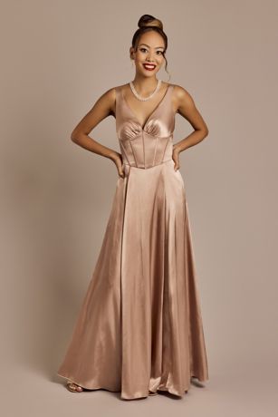 Picture of Charmeuse Corset Bodice Tank Dress