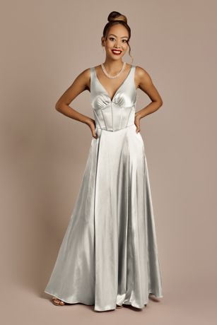 Picture of Charmeuse Corset Bodice Tank Dress