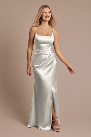 Picture of Charmeuse Square Neck Corset Sheath Dress