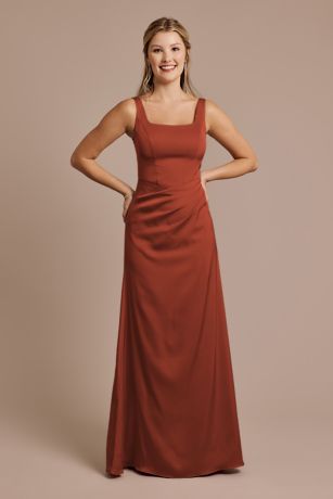 Picture of Matte Satin Basque Waist Tank Dress